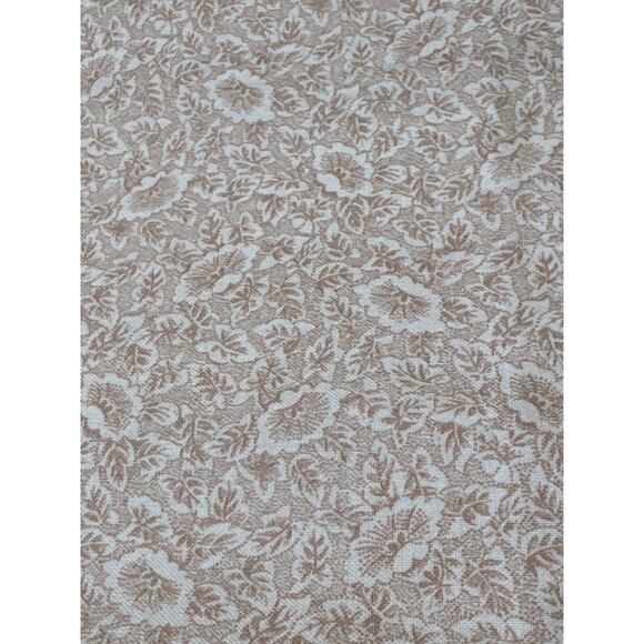 Floral Beige & Cream Fabric 15" X 37" Cotton Sewing & Crafting Material - Picture 2 of 6